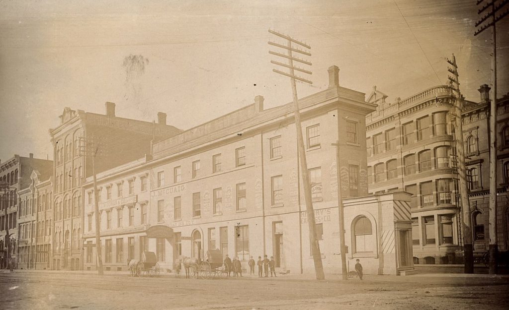 Corner of Front and Wellington, circa 1885 -c.jpg