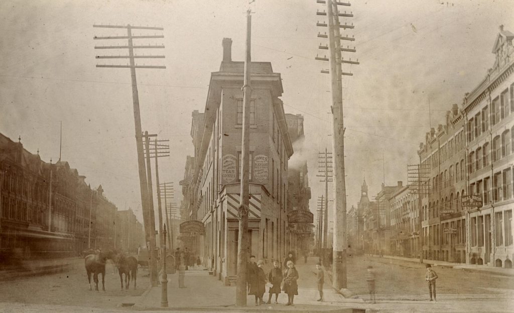 Wellington St. East, looking west from Church St.(1888...)