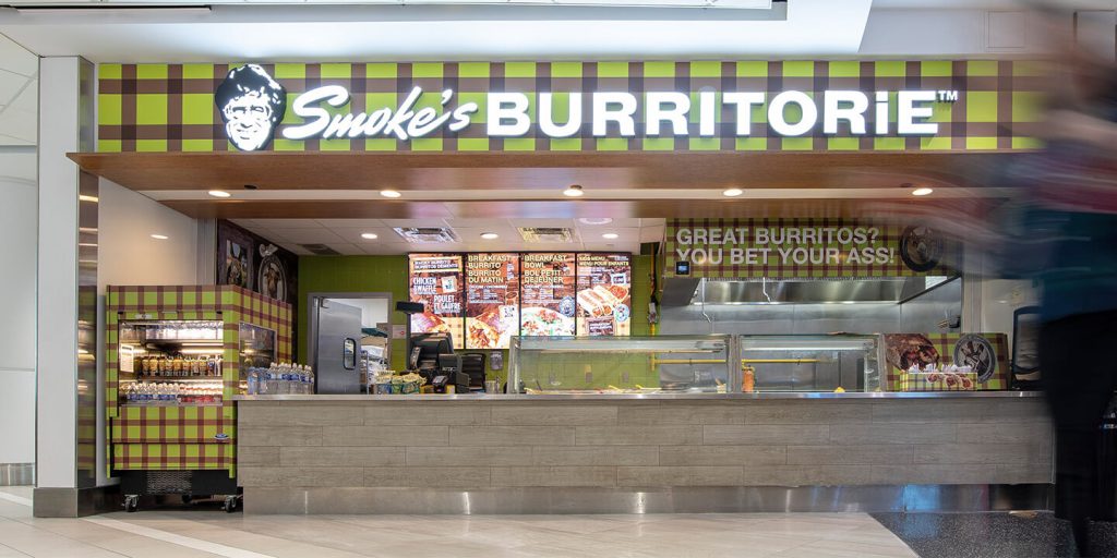 Customize your burrito with Smoke’s salsas and fresh jalapenos.