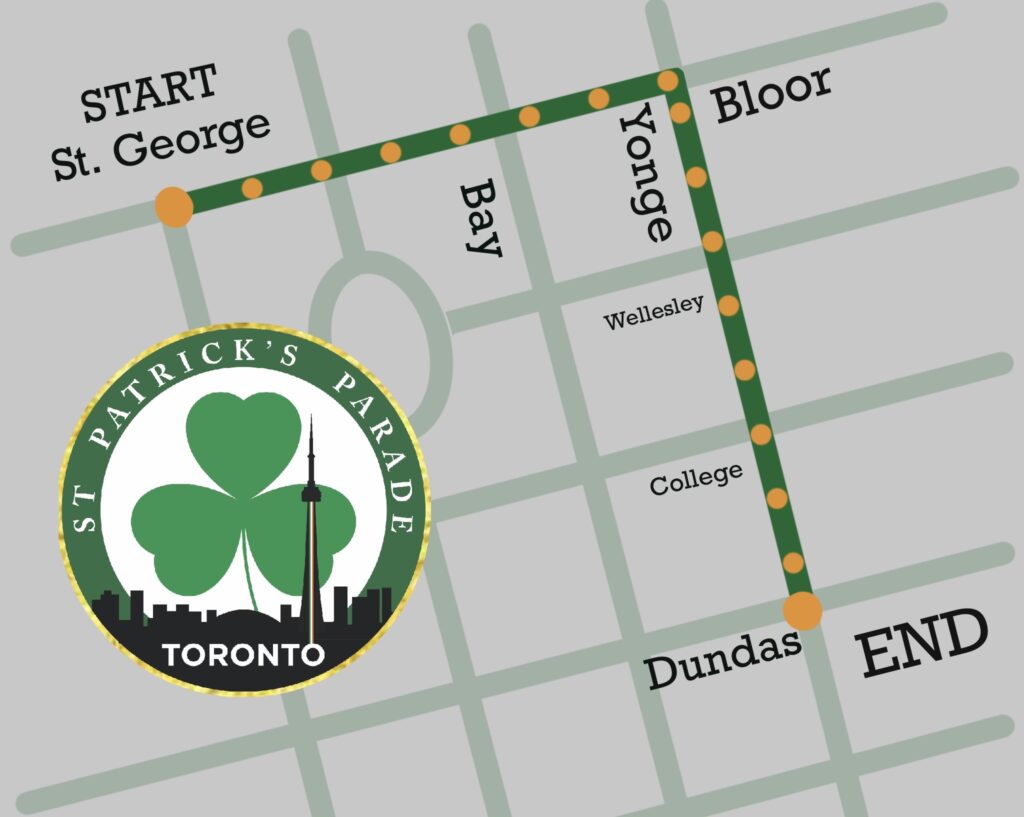 St Patrick's Parade Route-2024