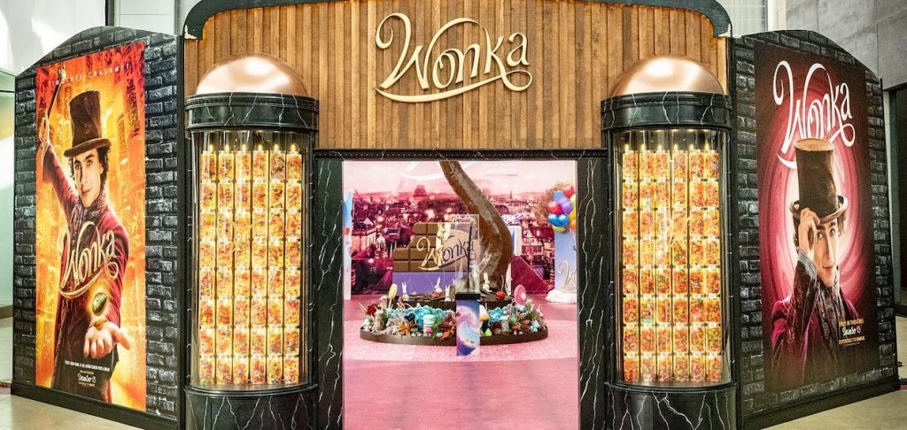  Willy Wonka immersive experience with a 30ft tall chocolate-candy tree in Toronto